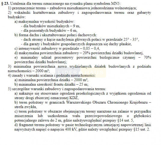 Działka Sprzedaż Łomianki Dolne Cicha 5